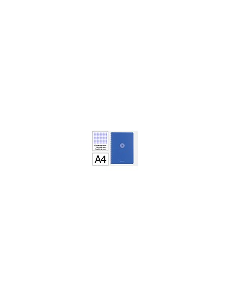 Cuaderno espiral antartik a4 tapa foam 80h 90gr cuadro 4mm con margen color azul Cuaderno espiral antartik a4 tapa foam 80h 90gr cuadro 4mm con margen color azul