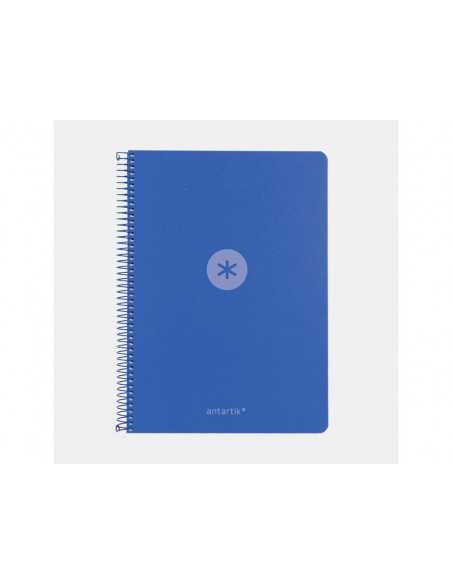 Cuaderno espiral antartik a4 tapa foam 80h 90gr cuadro 4mm con margen color azul Cuaderno espiral antartik a4 tapa foam 80h 90gr cuadro 4mm con margen color azul