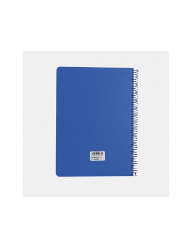 Cuaderno espiral antartik a4 tapa foam 80h 90gr cuadro 4mm con margen color azul