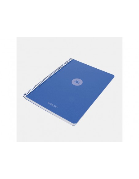 Cuaderno espiral antartik a4 tapa foam 80h 90gr cuadro 4mm con margen color azul Cuaderno espiral antartik a4 tapa foam 80h 90gr cuadro 4mm con margen color azul