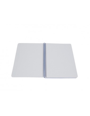 Cuaderno espiral antartik a4 tapa foam 80h 90gr cuadro 4mm con margen color azul