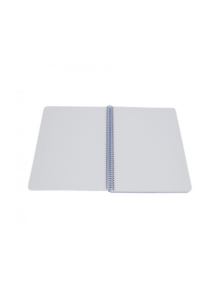 Cuaderno espiral antartik a4 tapa foam 80h 90gr cuadro 4mm con margen color azul Cuaderno espiral antartik a4 tapa foam 80h 90gr cuadro 4mm con margen color azul