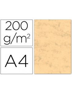 Cartulina marmoleada din a4 200 gr ocre paquete de 100 hojas