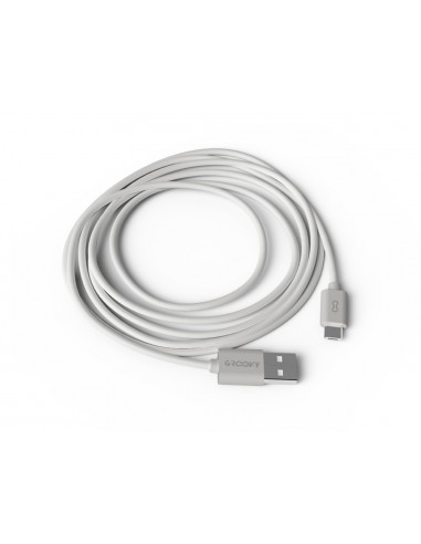 Cable groovy usb-a a micro usb longitud 1,5 m color blanco