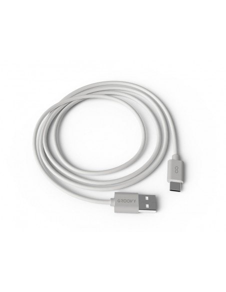 Cable groovy usb-a a tipo c longitud 1,5 m color blanco