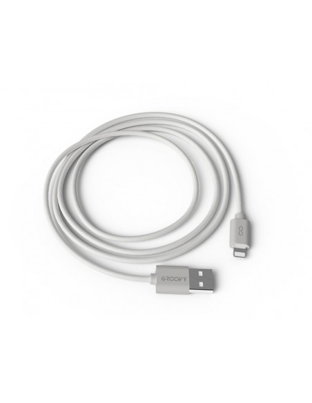 Cable groovy usb 2.0 a apple lightning longitud 1,5 m color blanco