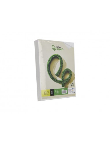 Papel liderpapel a5 reciclado 80 g paquete de 250 hojas