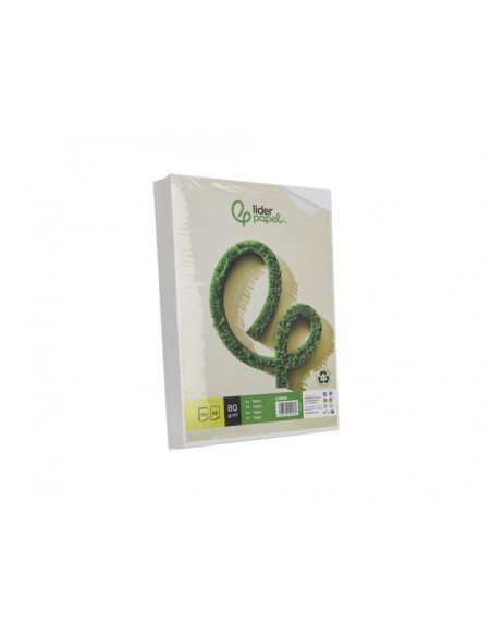 Papel liderpapel a5 reciclado 80 g paquete de 250 hojas