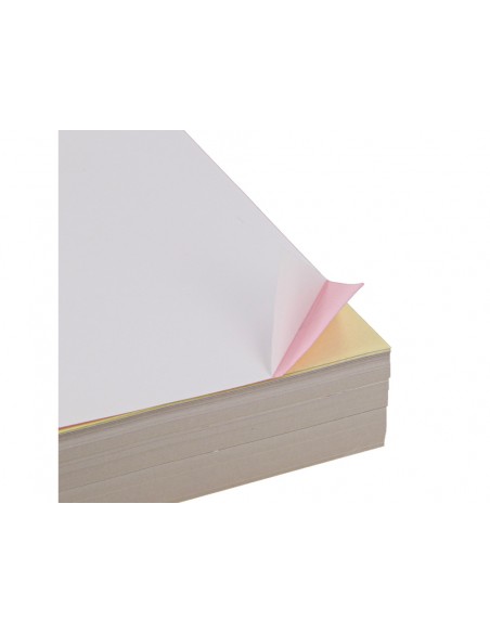 Papel autocopiativo liderpapel a4 prealzado triplicado blanco amarillo y rosa 80 g 500 hojas (167