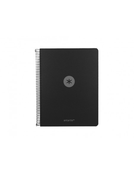 Cuaderno espiral antartik micro a4 tapa foam 120h 90gr cuadro 5mm 5 bandas 4 taladros color negro Cuaderno espiral antartik micro a4 tapa foam 120h 90gr cuadro 5mm 5 bandas 4 taladros color negro