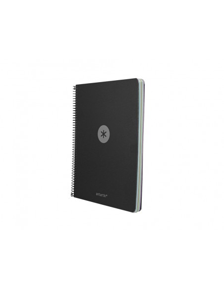 Cuaderno espiral antartik micro a4 tapa foam 120h 90gr cuadro 5mm 5 bandas 4 taladros color negro Cuaderno espiral antartik micro a4 tapa foam 120h 90gr cuadro 5mm 5 bandas 4 taladros color negro