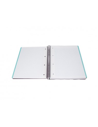 Cuaderno espiral antartik micro a4 tapa foam 120h 90gr cuadro 5mm 5 bandas 4 taladros color negro