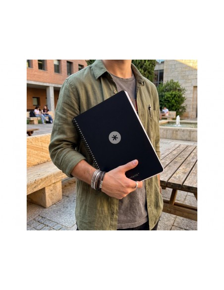 Cuaderno espiral antartik micro a4 tapa foam 120h 90gr cuadro 5mm 5 bandas 4 taladros color negro Cuaderno espiral antartik micro a4 tapa foam 120h 90gr cuadro 5mm 5 bandas 4 taladros color negro