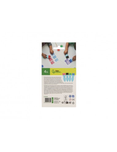 Esponja manualidades liderpapel pincel con formas goma eva caja con 4 unidades