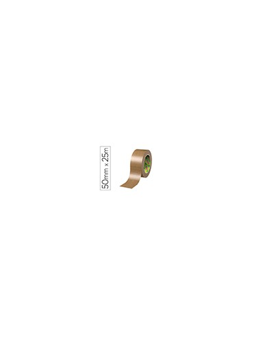 Cinta adhesiva tesa eco papel ultrafuerte color kraft 25 m x 50 mm para embalaje