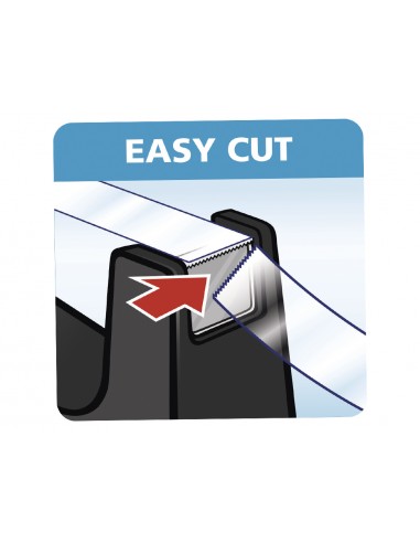 Portarrollo sobremesa tesa plastico easy cut curve negro para cinta de 33 m x19 mm + 1 cinta tesafilm transparente