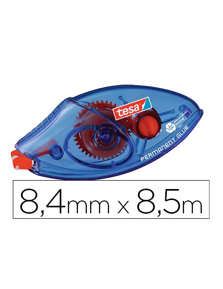 Pegamento tesa roller permanente ecologico desechable 8,4 mm x 8,50 m