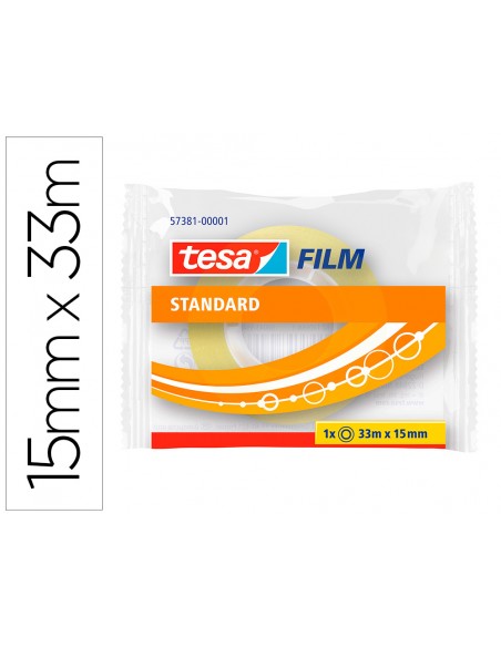 Cinta adhesiva tesa standard 33 m x 15 mm