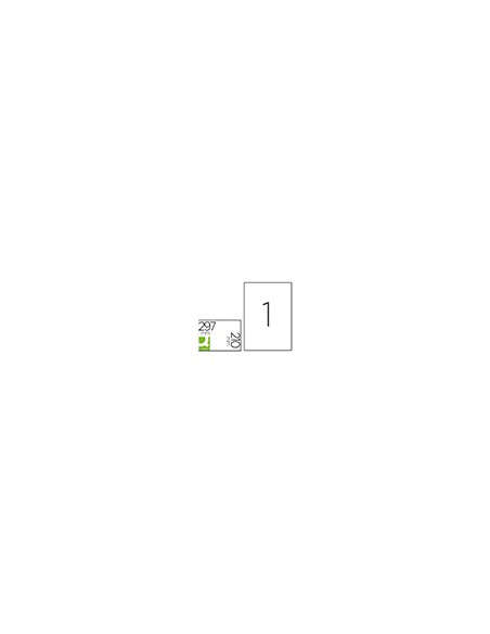 Etiqueta adhesiva q-connect poliester a4 blanco mate para impresoras inkjet pack con 20 hojas