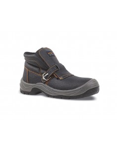 Bota de seguridad safetop nerio cuero grabado con hebilla especial soldadura suela pu bidensidad s3 talla