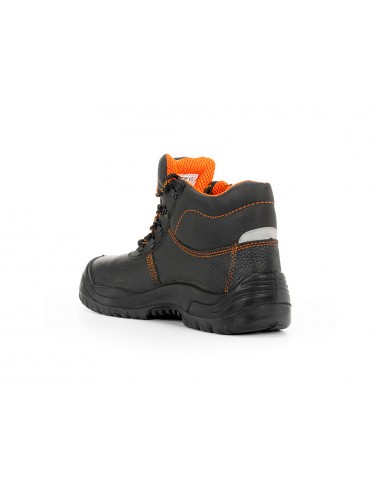 Bota de seguridad safetop eurio cuero grabado suela de acero antiperforacion s3 sr talla 42 color negro