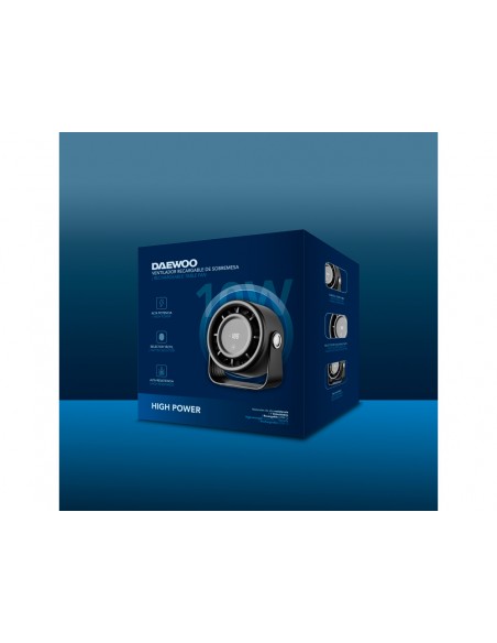 Ventilador sobremesa daewoo high power 10w 4 velocidades recargable usb-c color negro Ventilador sobremesa daewoo high power 10w 4 velocidades recargable usb-c color negro