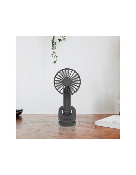 Ventilador de mano daewoo high power 5w 3 velocidades recargable usb-c color negro