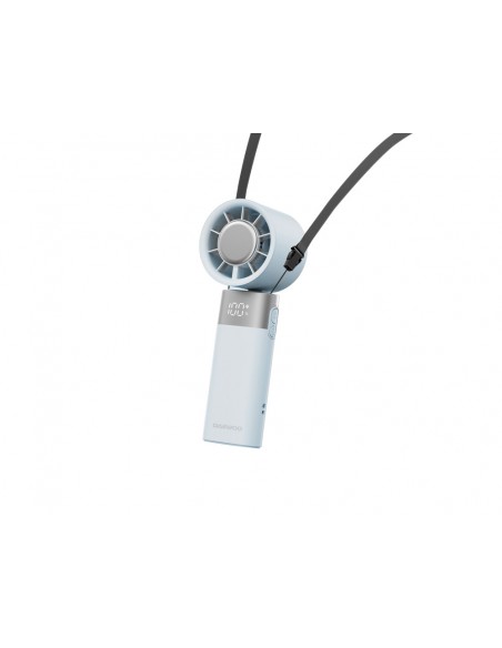 Ventilador de mano daewoo high power 10w 80 velocidades recargable color blanco