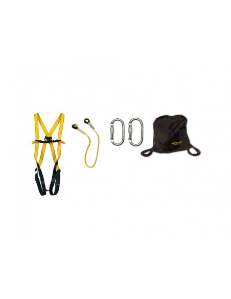 Kit safetop elbrus 71b arnes trevinca + cuerda 1 m + 2 mosquetones + mochila Kit safetop elbrus 71b arnes trevinca + cuerda 1 m + 2 mosquetones + mochila