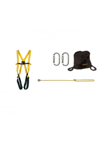 Kit safetop elbrus 71b arnes trevinca + cuerda 1 m + 2 mosquetones + mochila