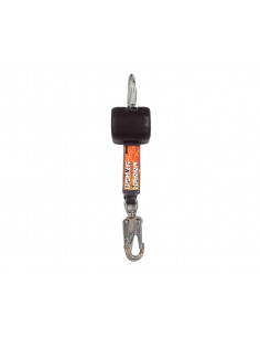 Anticaidas safetop roller retractil cinta 2 m 100 kg absorbedor + mosquetones