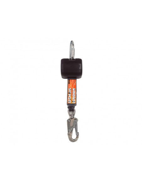 Anticaidas safetop roller retractil cinta 2 m 100 kg absorbedor + mosquetones
