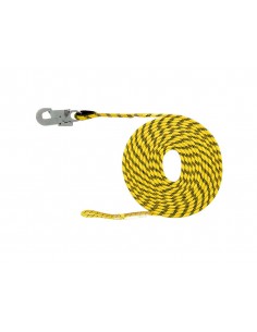 Linea de vida safetop horizontal poliester 10,5 mm con mosqueton 5 m