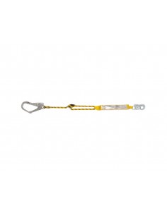 Cuerda safetop regulable con absorbedor y mosquetones 1,98 m