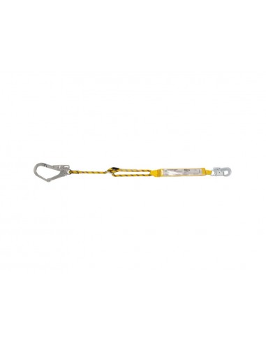 Cuerda safetop regulable con absorbedor y mosquetones 1,98 m