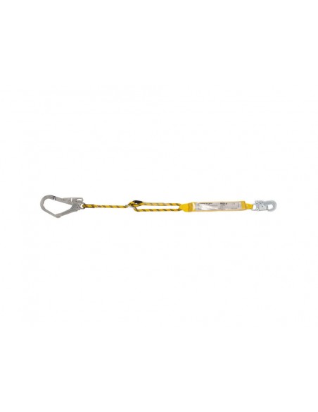 Cuerda safetop regulable con absorbedor y mosquetones 1,98 m