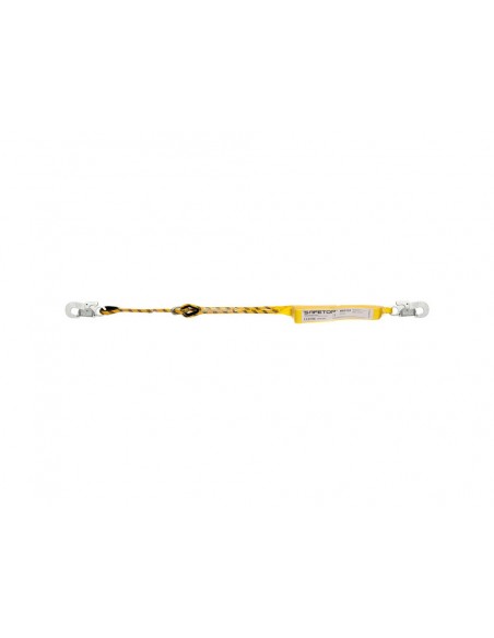 Cuerda safetop regulable con absorbedor y mosquetones 1,98 m