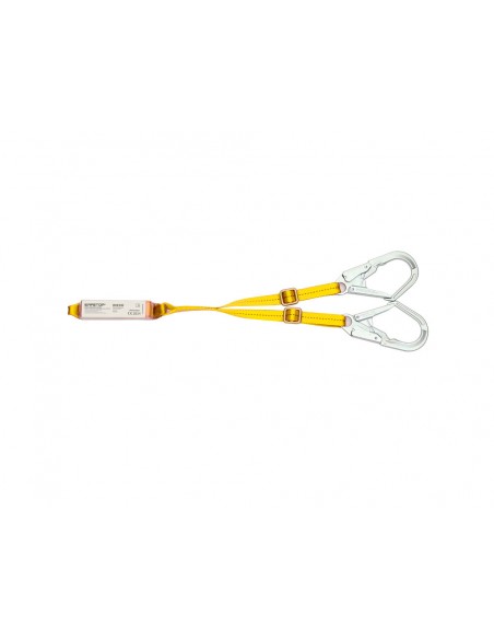 Cinta doble safetop regulable con absorbedor y mosquetones 1,50-2 m