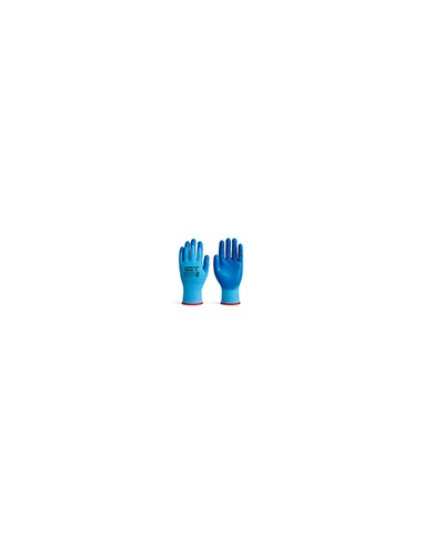 Guantes de nitrilo safetop foodtask alimentario azul solido talla 10