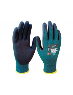 Guantes de nitrilo safetop fortilux anticorte foam 18 g con refuerzo oeko talla 9