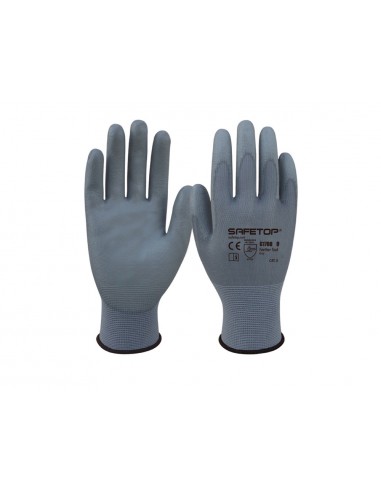 Guantes de poliuretano safetop feather task sintetico talla 9