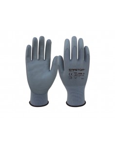 Guantes de poliuretano safetop feather task sintetico talla 8