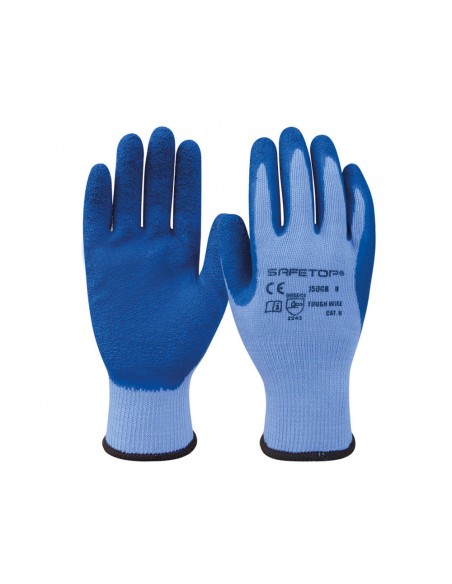 Guantes de latex safetop tough-wire sintetico sin costuras talla 10
