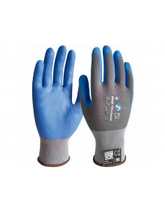 Guantes de nitrilo safetop biatex alimentario y anticalorico color azul talla 8