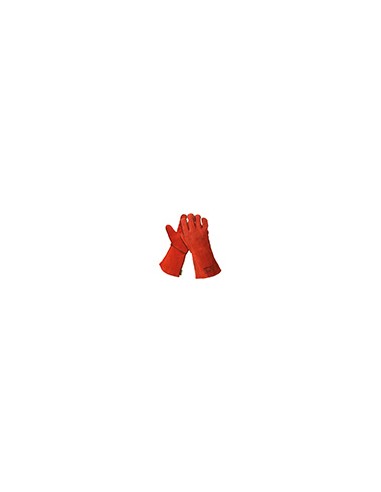 Guantes de soldador safetop essen 35 cm color rojo talla 9