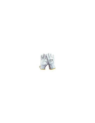 Guantes de piel safetop aba standard en388 100 c color blanco talla 8
