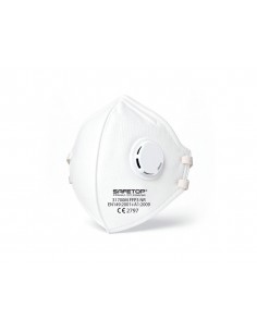 Mascarilla facial safetop ffp3 nr plegable vertical con valvula