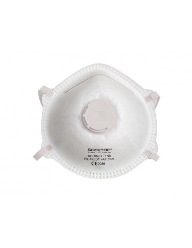 Mascarilla facial safetop ffp2 nr serie eme preformada con valvula sin grapas
