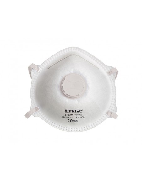 Mascarilla facial safetop ffp2 nr serie eme preformada con valvula sin grapas