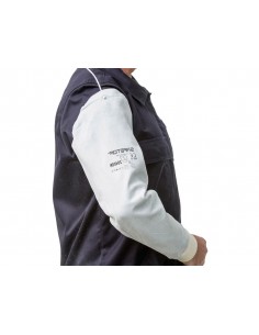 Mangas al hombre de cuero safetop standard color gris
